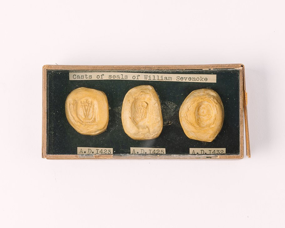 Casts from the seals of William Sevenoke, © Kent County Council Sevenoaks Museum