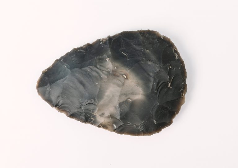 Flint hand axe, © Kent County Council Sevenoaks Museum