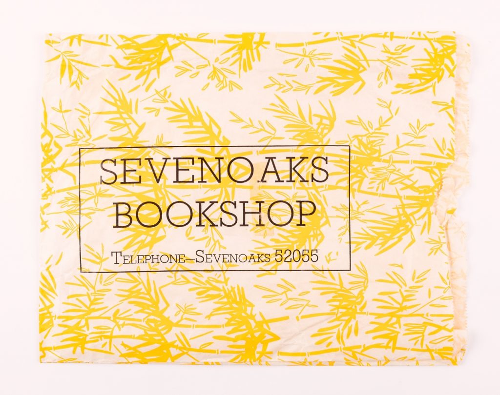 Paper bag from Sevenoaks Bookshop, © Kent County Council Sevenoaks Museum