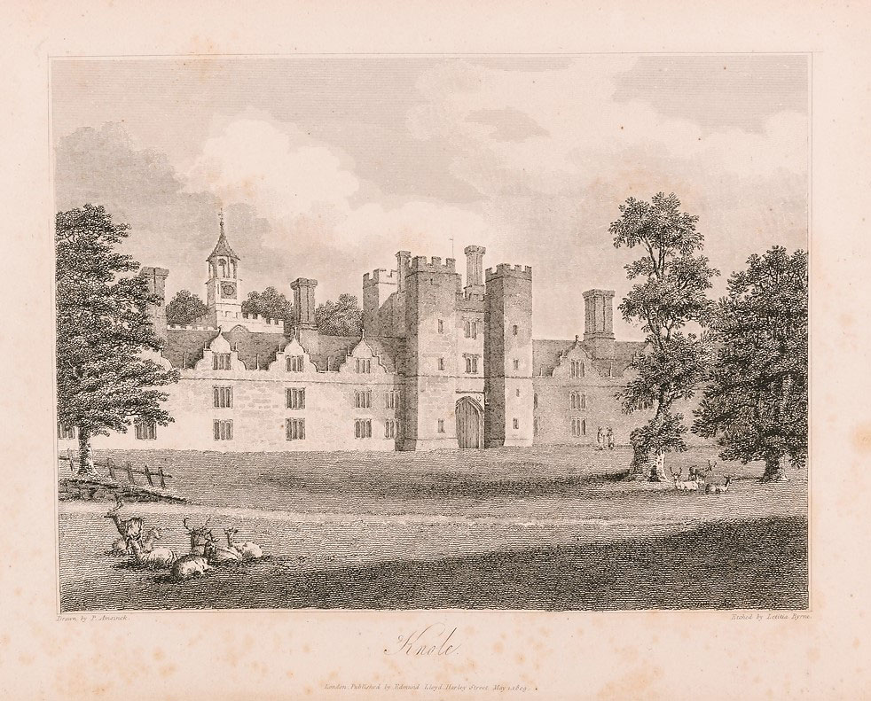 Knole House in 1809, © Kent County Council Sevenoaks Museum