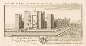 Engraving of Hever Castle (1700s), © Kent County Council Sevenoaks Museum