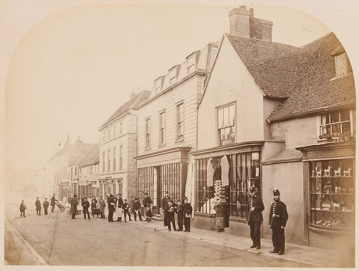 Two police officers on Sevenoaks High Street (late 1800s), © Kent County Council Sevenoaks Museum