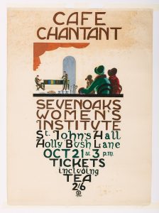 Hand painted poster for Sevenoaks WI event (1930) by Felix Tomlin, © Kent County Council Sevenoaks Museum