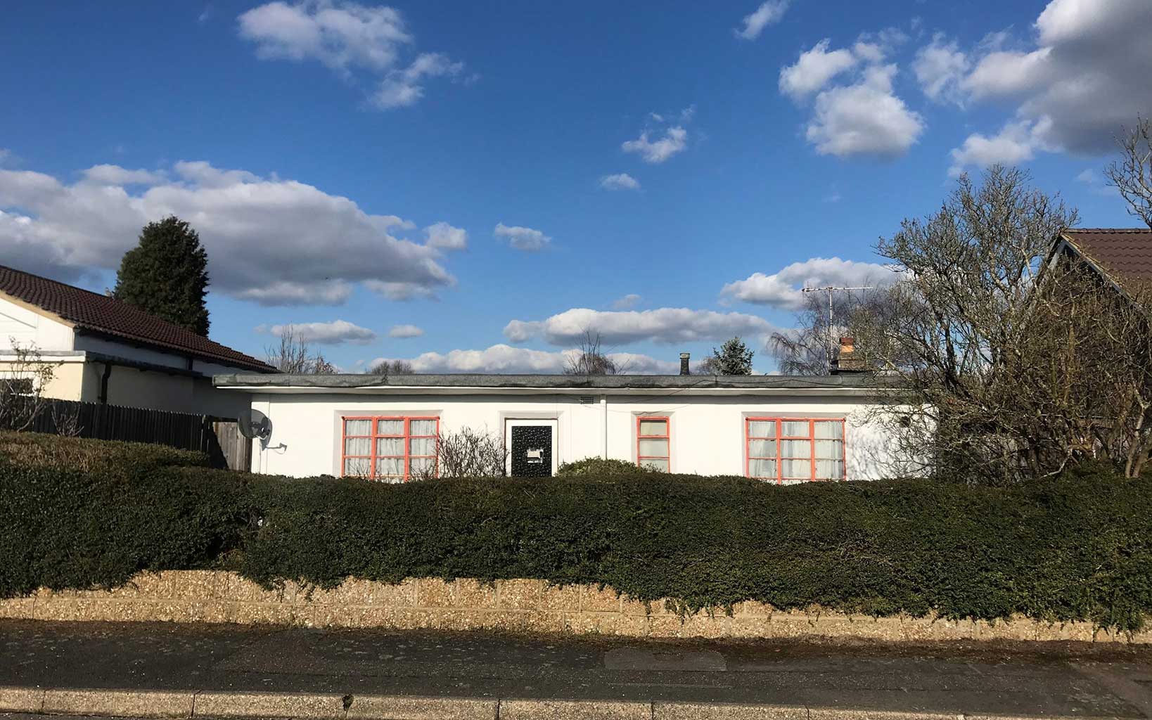 Post war property on Ashley Road, Hildenborough, photographed in 2020. This is one of the only houses in the area which remains largely unchanged.