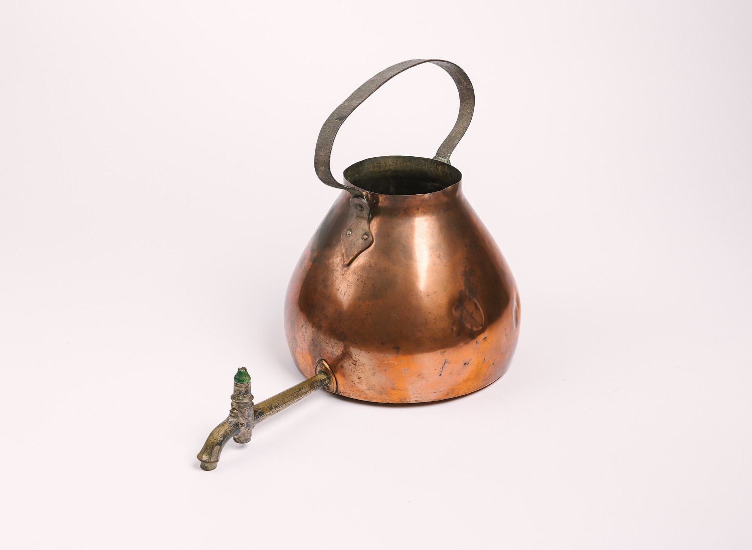Copper and brass samovar tea pot