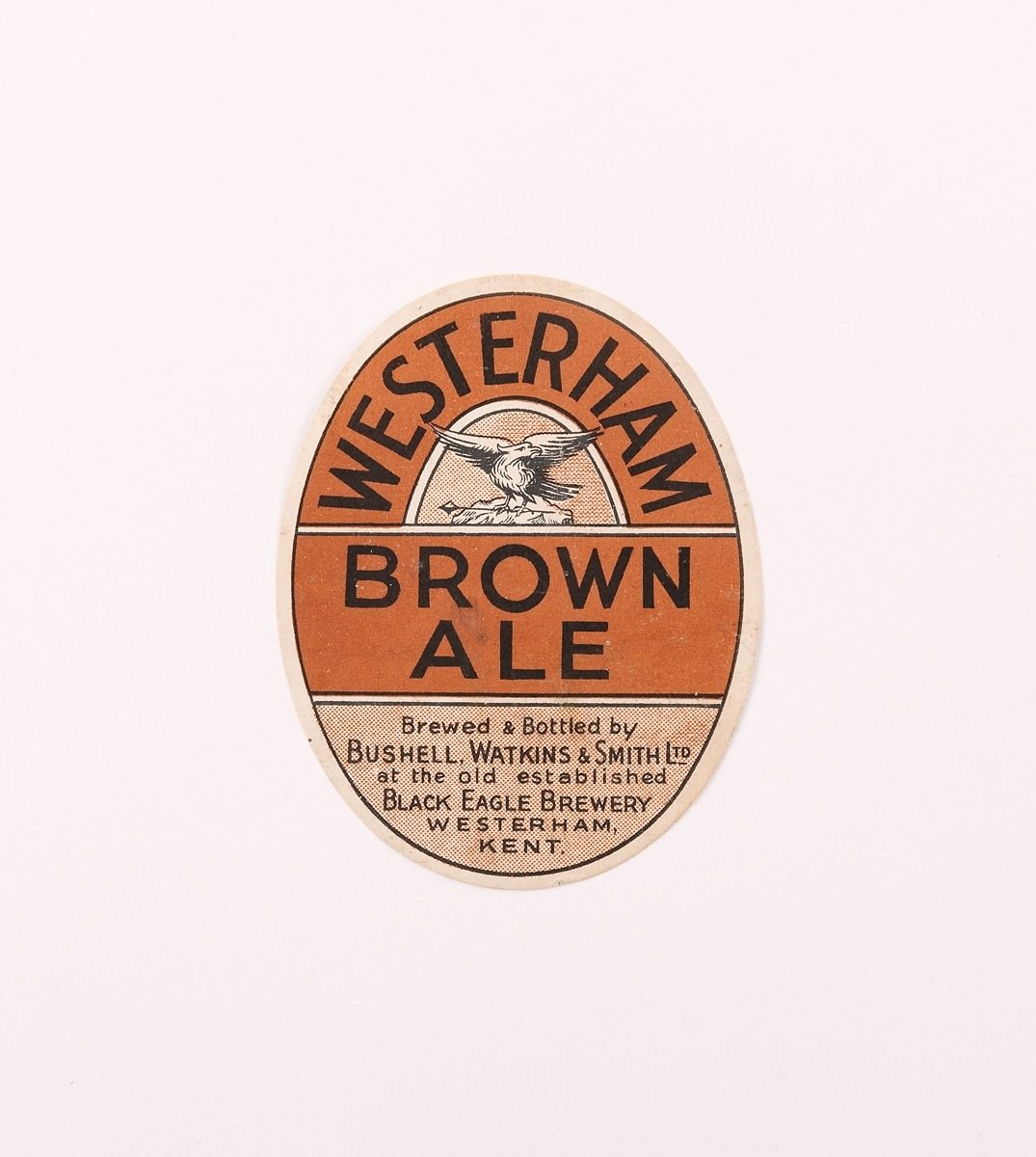 Brown ale bottle label