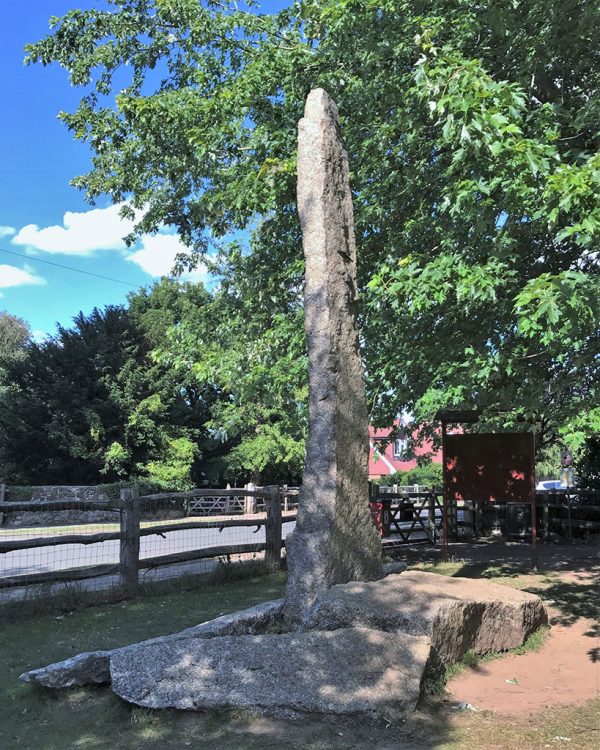 One of Crawshay's monoliths in Bradbourne park (2020)