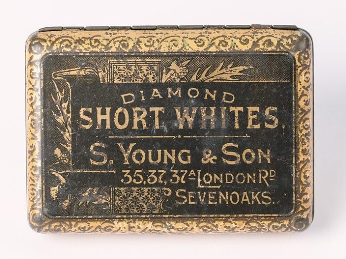Cigarette tin from Young's shop, Sevenoaks