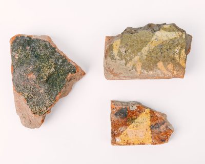 Tile fragments from Otford Palace, © Kent County Council Sevenoaks Museum