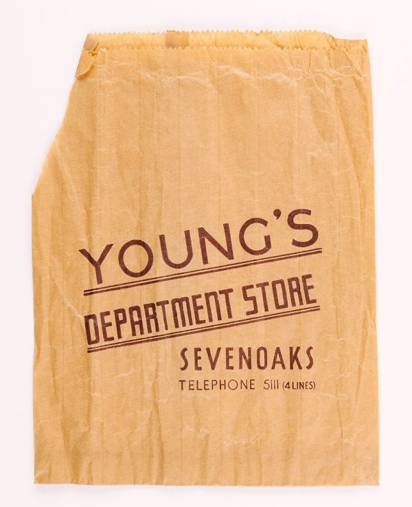 Paper bag from Young's Department Store, © Kent County Council Sevenoaks Museum