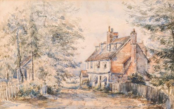 Painting of cottage where Emily Jackson set up her first hospital, © Kent County Council Sevenoaks Museum