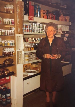 Kathleen Blow in Blow's Grocery Shop, Sevenoaks